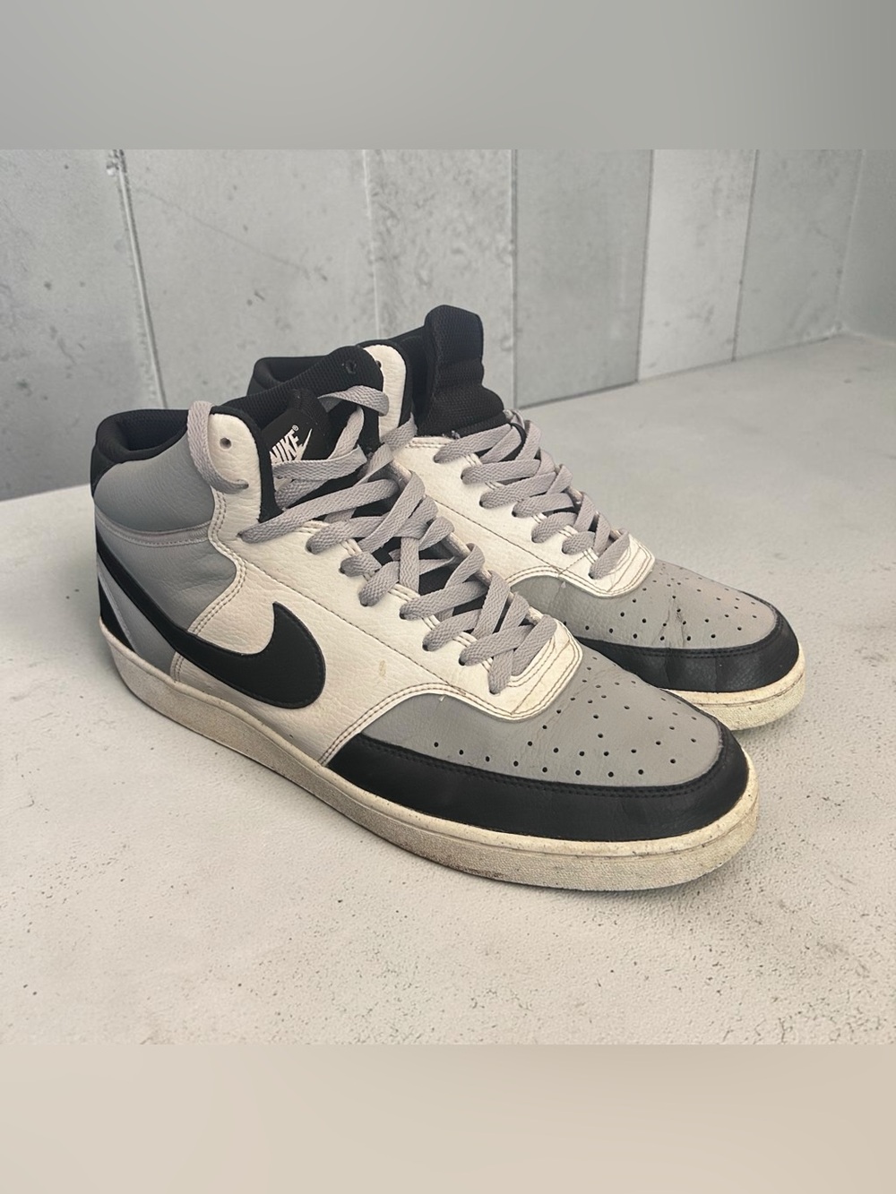 Nike Court Vision Mid Next Nature DN3577 002 Grey Black Shoes Size 12